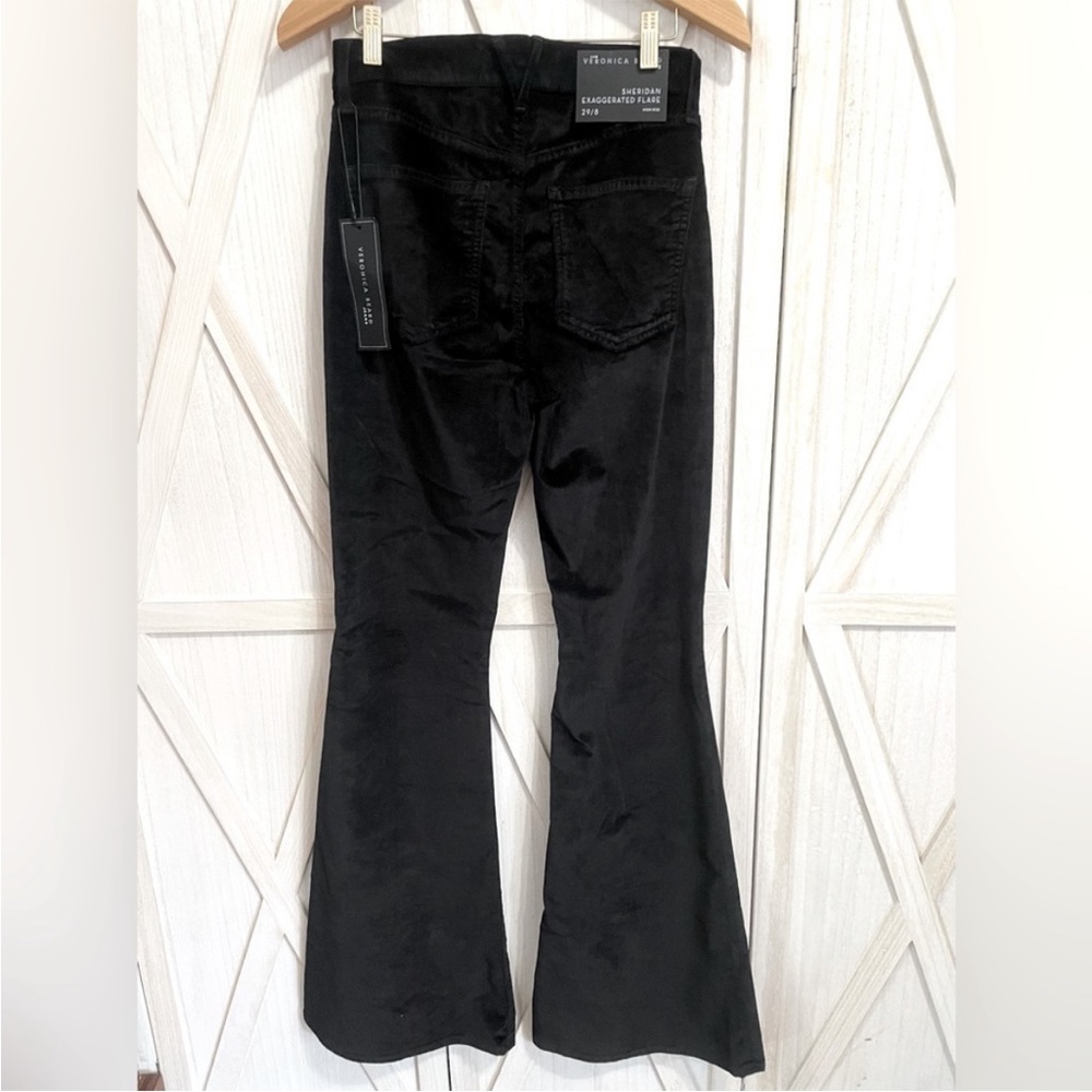 VERONICA beard Sherida Exaggarated Flare Bell Bottom Velvet Pants Jeans 31 - Picture 8 of 12
